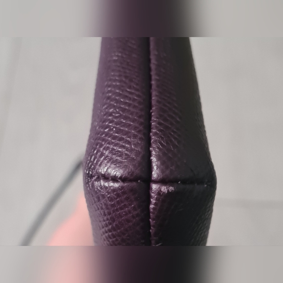 COACH KITT CROSSGRAIN LEATHER CROSSBODY SWING BAG PURPLE OXBLOOD SILVER HARDWARE - Picture 13 of 16